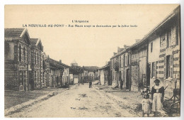 CPA 51 LA NEUVILLE-AU-PONT - Rue Haute Avant Sa Destruction Par La Kultur Boche - Autres & Non Classés