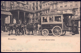 +++ CPA - BRUXELLES - La Voiture Bourse IXELLES - Omnibus - Place De La Bourse - Publicité Nestlé  // - Brussel (Stad)