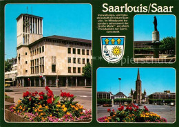 73214454 Saarlouis Rathaus Brunnen Platz St Ludwig Kirche Sonderstempel 50 Jahre - Otros & Sin Clasificación