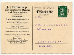 Germany 1928 Postcard; Hannover-Linden - J. Hoffman Jr, Großhandlung In Metallen Und Rohprodukten; 8pf. Beethoven - Cartas & Documentos