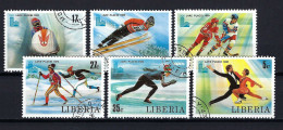 LIBERIA Komplettsatz Mi-Nr. 1168 - 1173 Olympische Spiele Lake Placid 1980 Gestempelt - Siehe Bild - Liberia