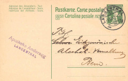 Langenthal Apotheke Anderergg  Firmen Gewerbestempel Besonderheiten - Enteros Postales