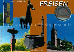 73214304 Freisen Freisener Pferdchen Pfarrkirche St Remigius Achatfunde Kreuz Do - Autres & Non Classés