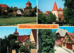 73214260 Wolframs-Eschenbach Ortsmotive Altstadt Kirche Tuerme Fachwerkhaus Wolf - Other & Unclassified