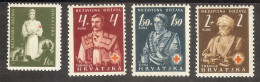 CROATIA Red Cross Set 4 Stamps MNH,MLH - Rode Kruis