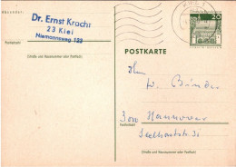 ! Postkarte Mit Autograph Von Dr. Ernst Kracht, Kiel, Ehem. Politiker + Chef Der Staatskanzlei In Schleswig-Holstein - Politiek & Militair