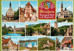 73214109 Weinheim Bergstrasse Rathaus Ploenlein Kirche Schloss Teich Marktpltz B - Weinheim