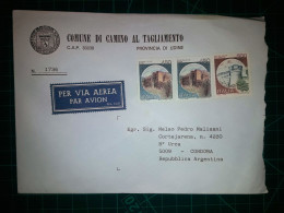 ITALIE; Enveloppe De La Commune De La Route De Tagliamento Circulée Voie Aérienne Par Avion Avec Divers Timbres-postaux - Airmail