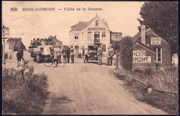 +++ CPA - HEER AGIMONT - Visite De La Douane - Carte Animée - Auto - Camion - Vélo - Hôtel Belle Vue  // - Hastière