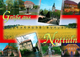 73214096 Nottuln Teich Rathaus Kirche Schloss Plastik Muehle Nottuln - Altri & Non Classificati