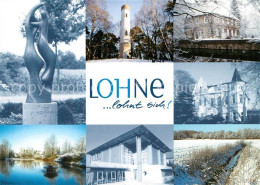 73214087 Lohne Plastik Turm Schloss Weiher Graben Lohne - Lohne