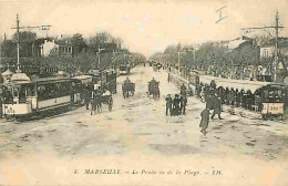 13 - Marseille - Le Prado Vu De La Plage - Animée - Tramway - Carte Neuve - CPA - Voir Scans Recto-Verso - Castellane, Prado, Menpenti, Rouet