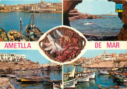 Espagne - Espana - Cataluna - Amettla De Mar - Multivues - Bateaux - Poissons - CPM - Voir Scans Recto-Verso - Tarragona