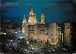 Espagne - Espana - Cataluna - Barcelona - Catedral Y Murallas Romanas - Vista Nocturna - Vue De Nuit - Cathédrale - CPM  - Barcelona