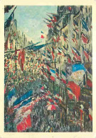 Art - Peinture - Claude Monet - La Rue Montorgueil Pavoisée - Carte De La Loterie Nationale - CPM - Voir Scans Recto-Ver - Malerei & Gemälde