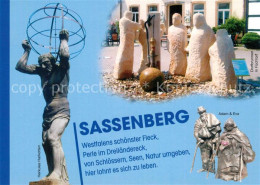 73214056 Sassenberg Herkules Plastik Dorfbrunnen In Fuechtorf Skulptur Adam Und  - Sonstige & Ohne Zuordnung