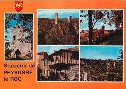 19 - Peyrusse Le Roc - Multivues - Blasons - Flamme Postale De Aubin - CPM - Voir Scans Recto-Verso - Autres & Non Classés