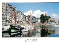 14 - Honfleur - Le Vieux Bassin. Les Façades Typiques Du Quai Sainte-Catherine Et La Lieutenance - Bateaux - Carte Neuve - Honfleur