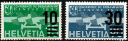 SUISSE ,SCHWEIZ,1932 - 1936  MI 286 + MI 292,  FLUGPOSTAUSGABE MIT ÜBERDRUCK, UNGEBRAUCHT FALZ, CHARNIERE - Unused Stamps