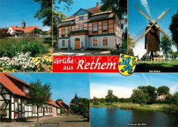 73213977 Rethem Aller Kirche Rathaus Alte Muehle Fachwerkhaeuser Allerpartie Ret - Andere & Zonder Classificatie