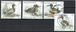 België 1989 OBP 2332/2335 - Y&T 2332/35 - Natuur, Nature, Fauna, Eenden, Canards, Ducks - Usados
