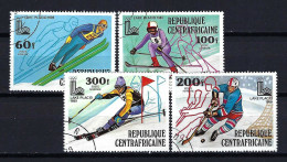 ZENTRALAFRIKA Komplettsatz Mi-Nr. 632 - 635 Olympische Winterspiele Lake Placid 1980 Gestempelt - Siehe Bild - Centrafricaine (République)