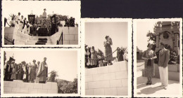 Lot De 4 Fotografii, Ceremonial La Monumentul Eroilor Din Blandiana, Județul Alba, Post 1935 P1588 - Personas Identificadas