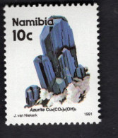 202539555 1991 SCOTT 677 (XX) POSTFRIS MINT NEVER HINGED - MINERALS & MINES - AZURITE - Namibie (1990- ...)