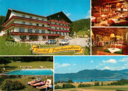 73209279 Abtsdorf Attersee Gasthof Pension Traschwandter Restaurant Swimming Poo - Sonstige & Ohne Zuordnung