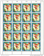 Luxembourg Feuille De 20 Timbres à 0,45 Euro. Cirque, Zirkus, Circus. Danseuse De Corde  EUROPA 2002 - Ganze Bögen