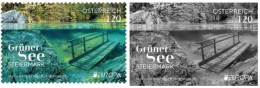 Austria Österreich L'Autriche 2024 Europa CEPT Underwater Flora And Fauna Stamp And Blackprint Proof Set MNH - Nuovi