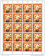 Luxembourg Feuille De 20 Timbres à 0,52 Euro. EUROPA 2002.  Cirque, Zirkus, Circus. - Feuilles Complètes