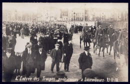 +++ CPA - Carte Photo - LUXEMBURG - LUXEMBOURG - Entrée Des Troupes Américaines - 21 Novembre 1918  // - Luxemburgo - Ciudad