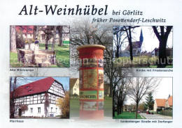 73180536 Alt-Weinhuebel Goerlitz Alte Milchrampe Pfarrhaus Litfasssaeule Kirche  - Goerlitz