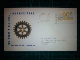 RÉPUBLIQUE ORIENTALE DE L'URUGUAY, Enveloppe FDC Commémorant La "Conférence Régionale Sud-américaine Du Rotary Internati - Uruguay