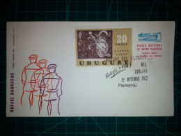 RÉPUBLIQUE ORIENTALE DE L'URUGUAY, Enveloppe FDC Commémorative "de L'artiste Et Peintre Rafael Barradas". Timbre-poste E - Uruguay