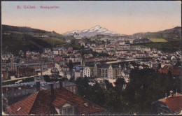 AK St. Gallen Westquartier Gesamtansicht 1917 Schweiz   (12617 - San Gallo