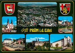 73175220 Pruem Eifel Kirche Brunnen Stadtansichten Panorama Pruem Eifel - Sonstige & Ohne Zuordnung
