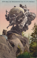 AK,Bern Weilpostverein-Denkmal (von R. De St. Marceau), ⵙ BERN 1,24.lV.14 Flagge: Schweizer Landesausstellung Bern 1914 - Denkmäler