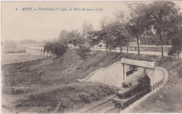 Agen, Pont-canal, Locomotive Fumant Sur La Ligne Du Midi-Bordeaux-Cette - Otros & Sin Clasificación