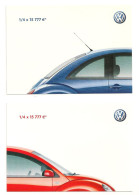 Lot De 16 CP. Transports. Automobile: New Beetle (Volkswagen), Ka (Ford), Corsa (Opel), Clio (Renault), Twingo (Renault) - Turismo