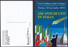 ITALIA - 2011 - Cartolina Commemorativa Dedicata Al 26esimo Convegno Nazionale Di Ufologia. - Betogingen