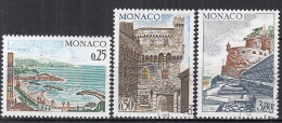 MONACO  1148-1150,  Gestempelt, Ansichten, 1974 - Gebraucht