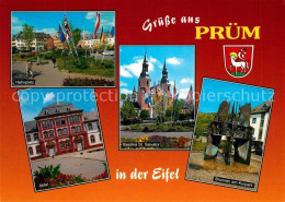 73174295 Pruem Eifel Hahnplatz Kurpark Basilika Salvator Abtei Pruem Eifel - Andere & Zonder Classificatie