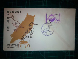 RÉPUBLIQUE ORIENTALE DE L'URUGUAY, Enveloppe FDC Commémorant La "Série Des Oiseaux De L'Uruguay". Timbre-poste Et Cachet - Uruguay