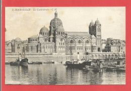 C.P.A. ( 13 ) « MARSEILLE » La Cathédrale  - Jolie Vue Générale Animée X2phots - Monumenten