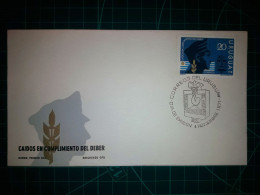 RÉPUBLIQUE ORIENTALE DE L'URUGUAY, Enveloppe FDC Commémorant Les "Tombés Dans L'exercice De Leurs Fonctions". Timbre-pos - Uruguay