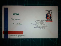 RÉPUBLIQUE ORIENTALE DE L'URUGUAY, Enveloppe FDC Commémorant "Ansina, Fidèle Servante D'Artigas". Timbre-poste Et Cachet - Uruguay