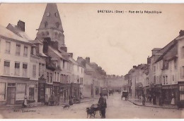 BRETEUIL                   RUE DE LA REPUBLIQUE     ATTELAGE DE CHIEN  EN PP - Breteuil