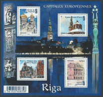 France 2015 Riga European Capitals Set Of 4 Stamps In Block MNH - Nuevos